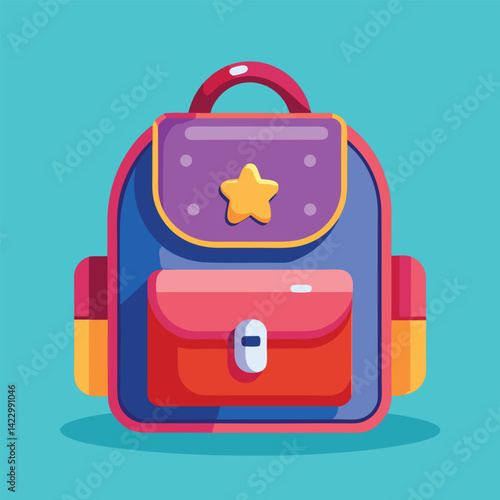 kids school bag vector