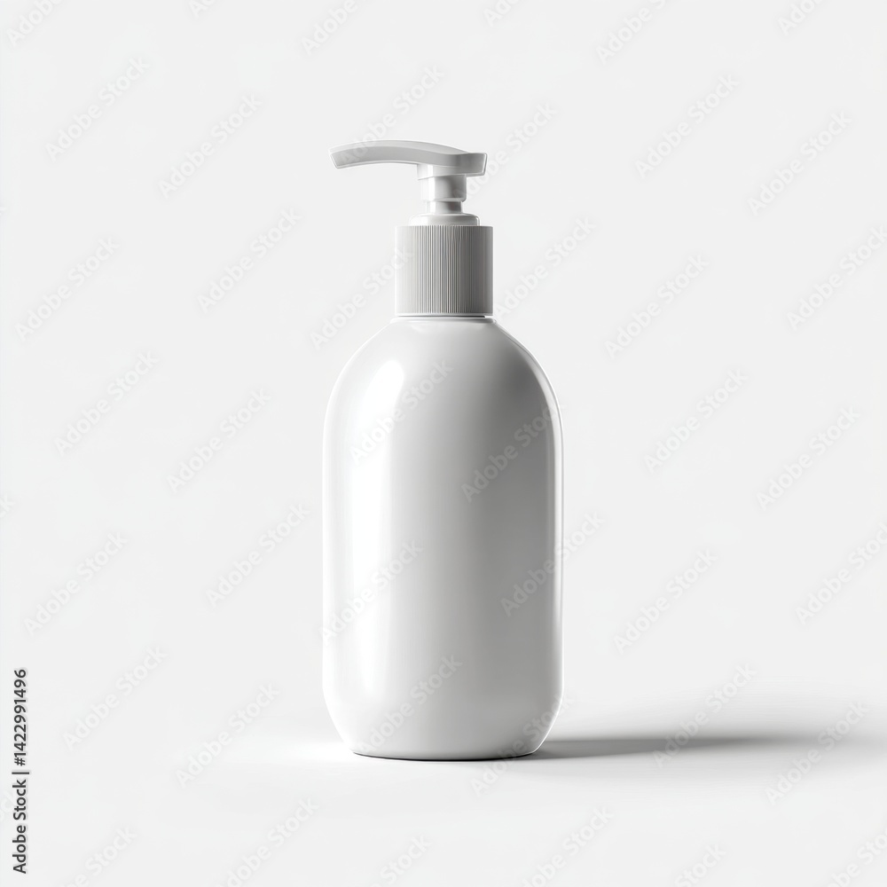 White Dispenser Bottle Mockup - Clean and Minimal White Dispenser Bottle Mockup - Clean and Minimal