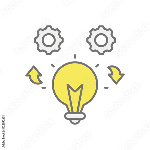 Process Improvement icon vector stock illustration