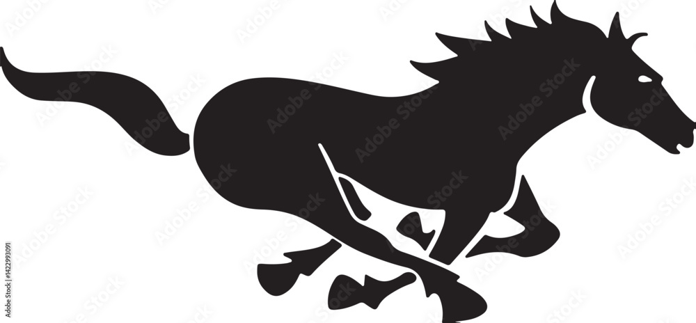 Obraz premium Horse simple icon. Vector ICON all icon Viktor