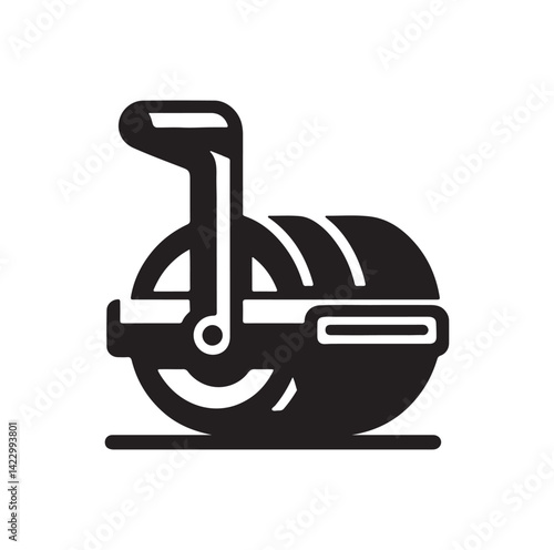 Asphalt Roller silhouette vector illustration