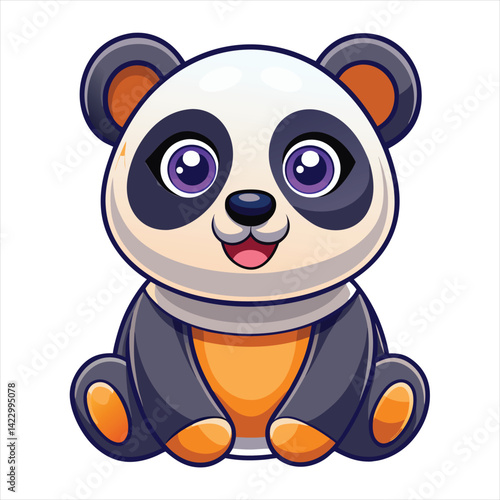 Cute panda vector