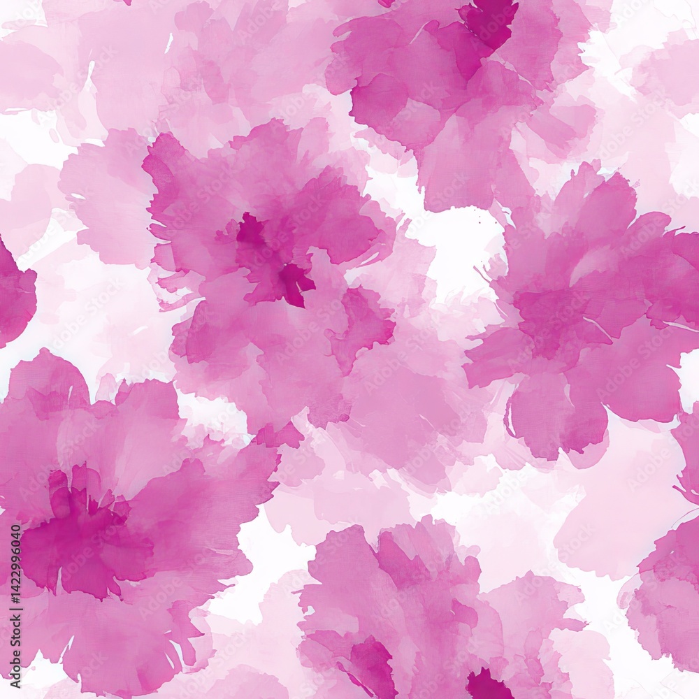 Naklejka premium Seamless Pattern Featuring Delicate Peonies in Soft Shades of Pink Creating a Romantic Floral Design