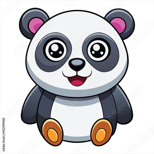 Cute panda vector