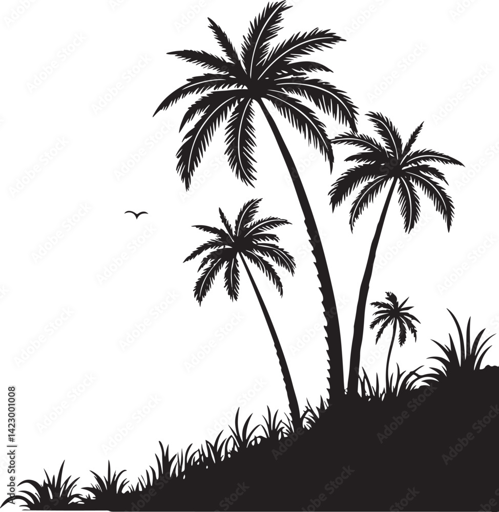 Obraz premium Quindio Wax Palm tree silhouette