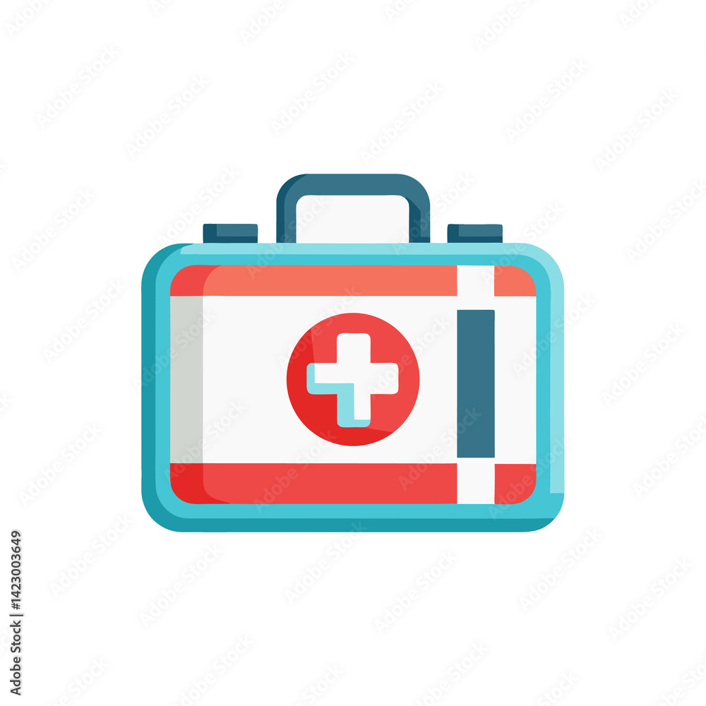 Obraz premium Compact First Aid Medical Kit on Transparent Background