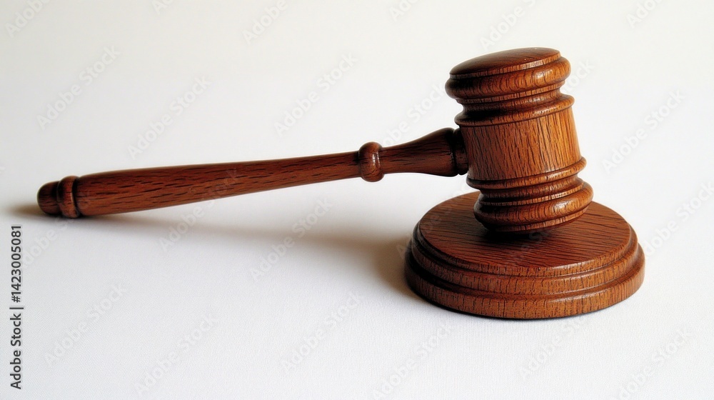 Wooden gavel on a stand Wooden gavel on a stand
