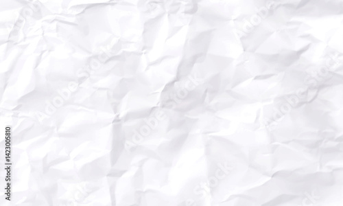 White paper wrinkled texture abstract background. Crumpled white paper background