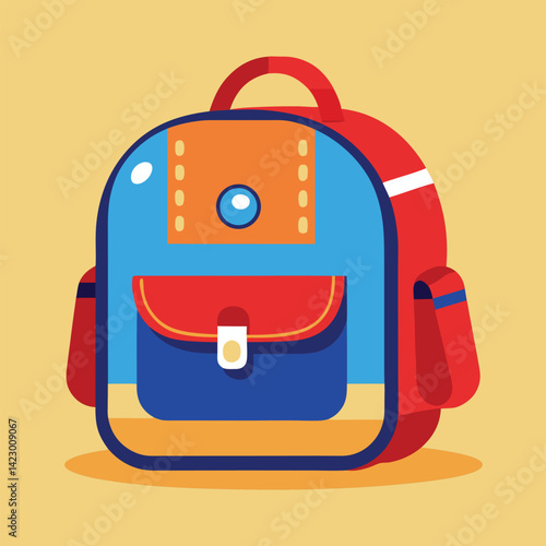 kids school bag vector