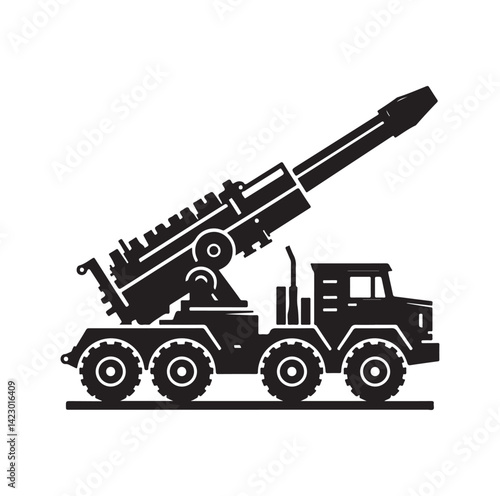 Asphalt Roller silhouette vector illustration
