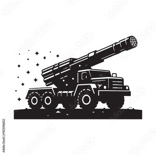 Asphalt Roller silhouette vector illustration
