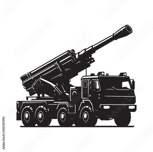 Asphalt Roller silhouette vector illustration
