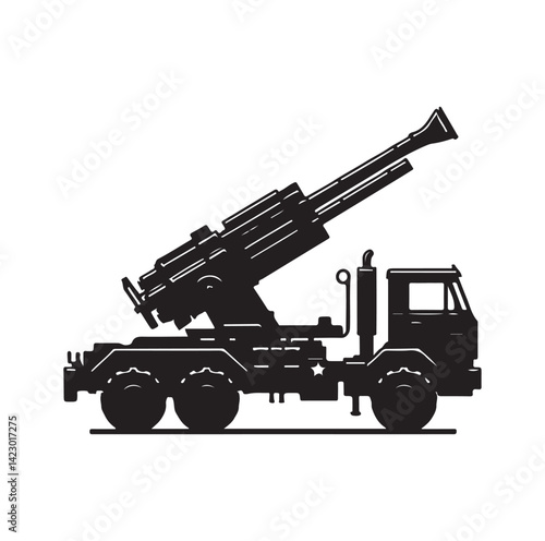 Asphalt Roller silhouette vector illustration
