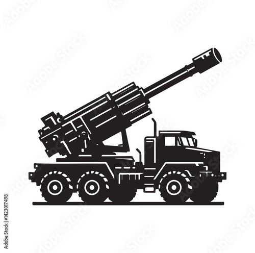 Asphalt Roller silhouette vector illustration
