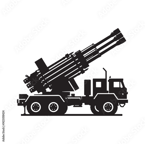 Asphalt Roller silhouette vector illustration
