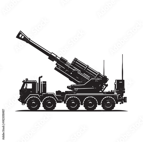 Asphalt Roller silhouette vector illustration
