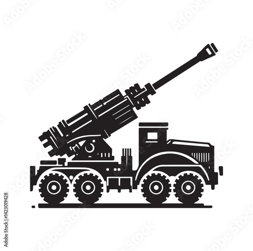 Asphalt Roller silhouette vector illustration
