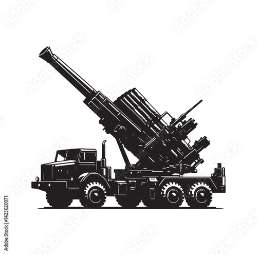 Asphalt Roller silhouette vector illustration

