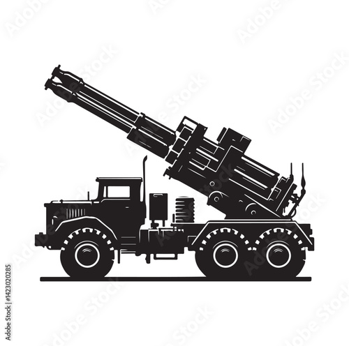 Asphalt Roller silhouette vector illustration
