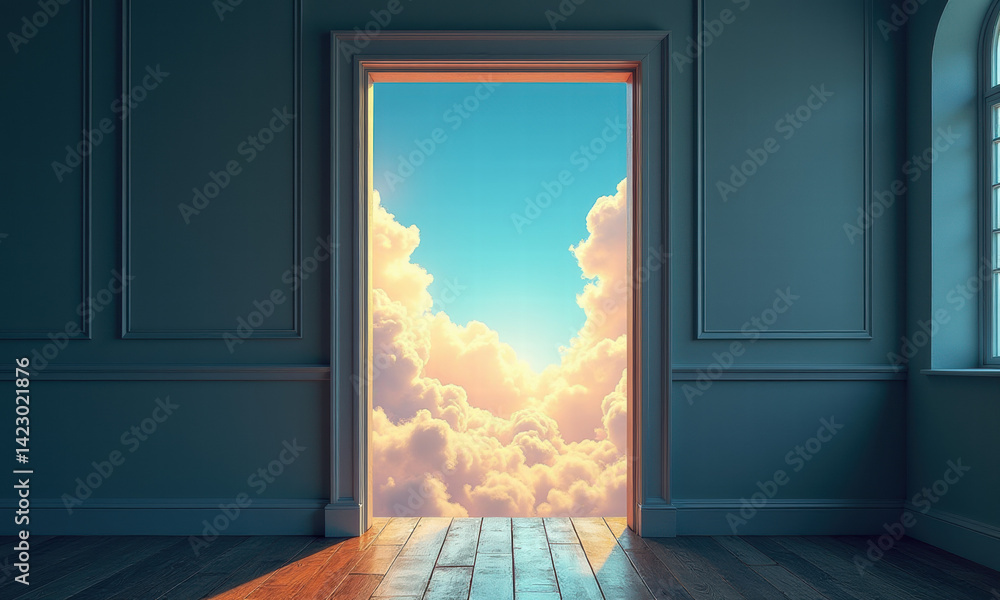 Fototapeta premium Open Door to Heaven Cloudscape - Surrealism