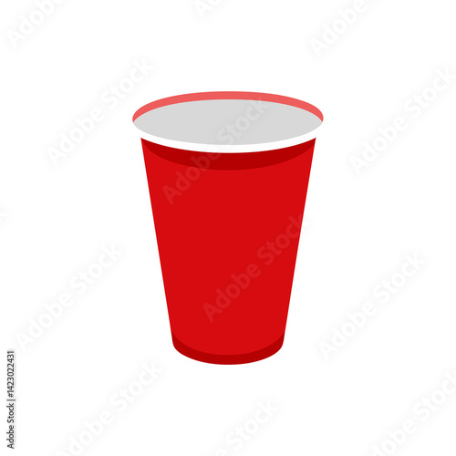Red Solo Party Cup isolated on transparent background