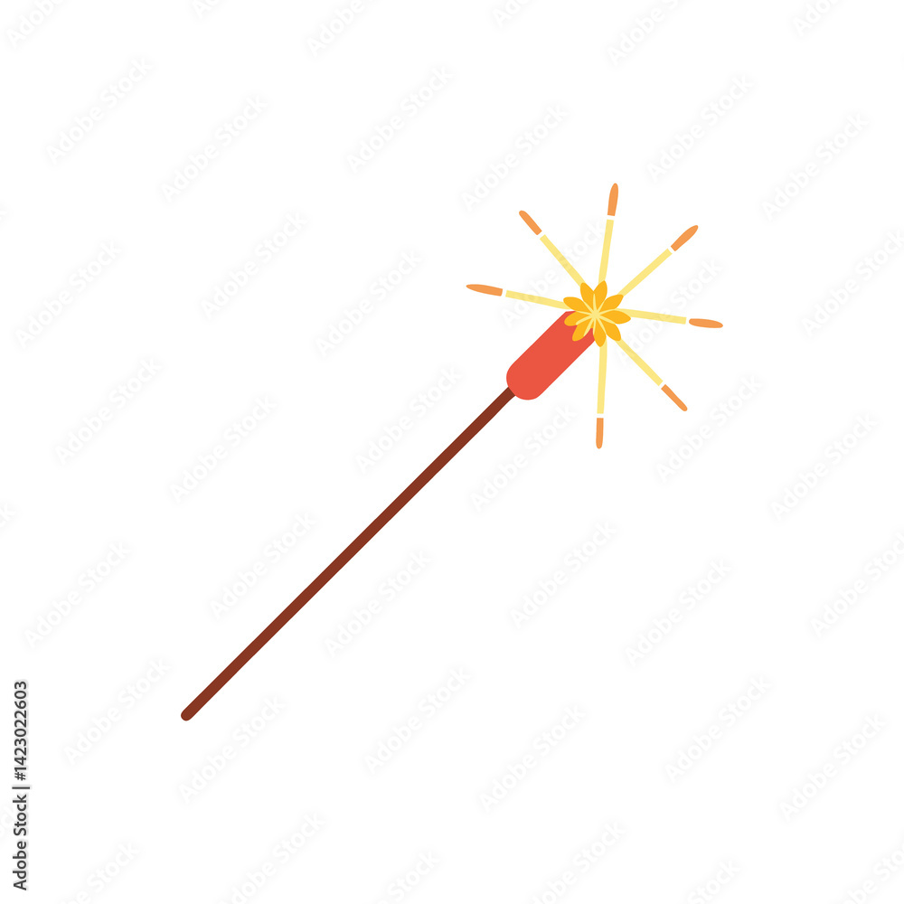 Sparkler Stick Not Lit isolated on transparent background Sparkler Stick Not Lit isolated on transparent background