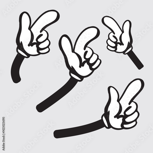 hand gestures vector illustration