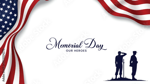 Memorial day. Remember and honor stock illustration