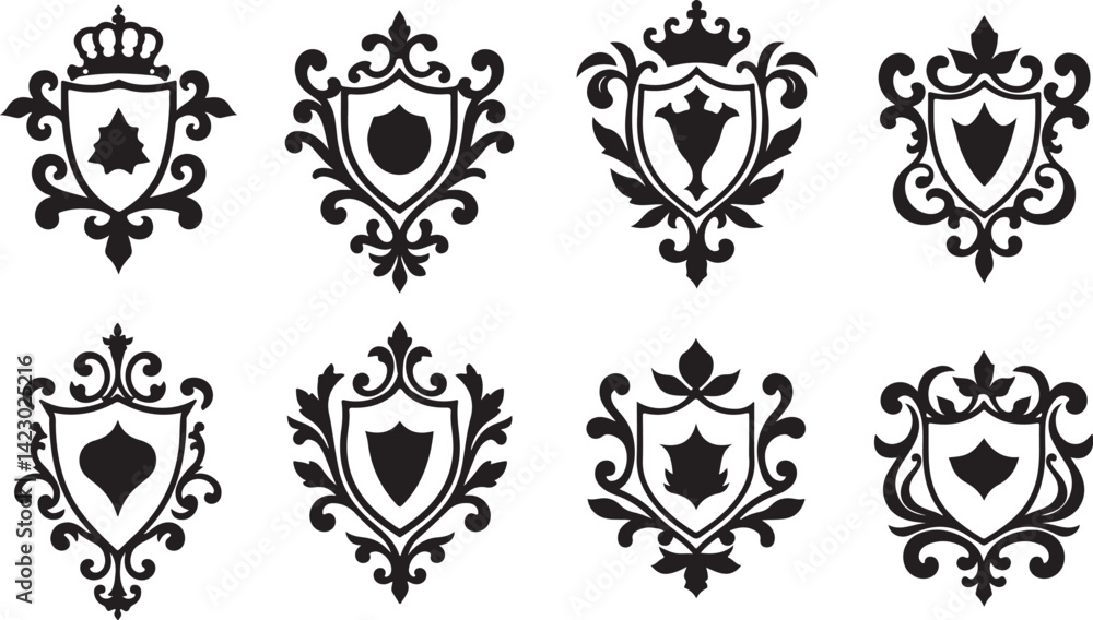 Fototapeta premium Vintage Crest & Shield Bundle