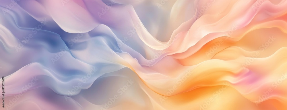Obraz premium A soft and dreamy pastel liquid background graphics gradient abstract.