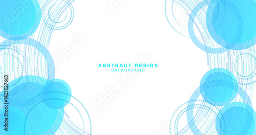 様々な丸で組み合わせたテキストスペースがある抽象的な背景素材