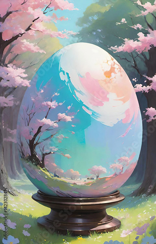 cherry blossom in water