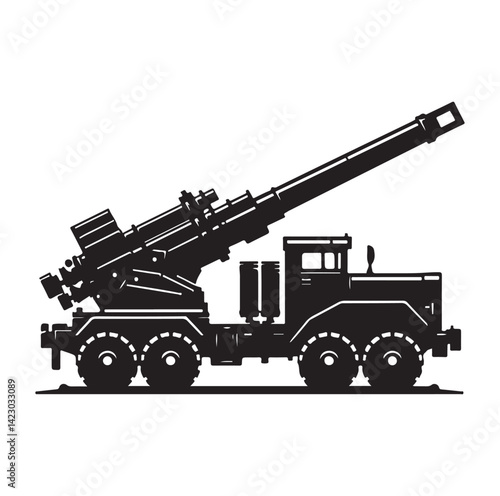Asphalt Roller silhouette vector illustration
