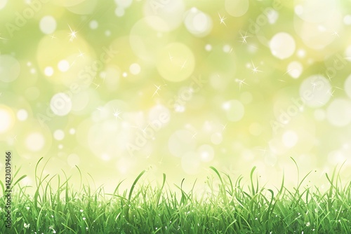 Green Grass with Bokeh Background