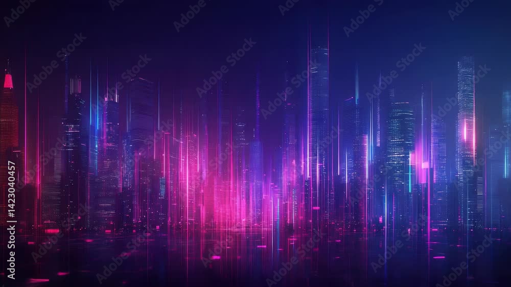 Abstract futuristic background with purple and blue glowing neon moving high speed wave lines and bokeh lights. Visualization of sound waves. Data transfer concept. Fantastic wallpaper. Abstract futuristic background with purple and blue glowing neon moving high speed wave lines and bokeh lights. Visualization of sound waves. Data transfer concept. Fantastic wallpaper.