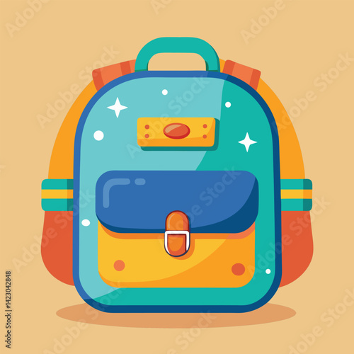 kids school bag vector