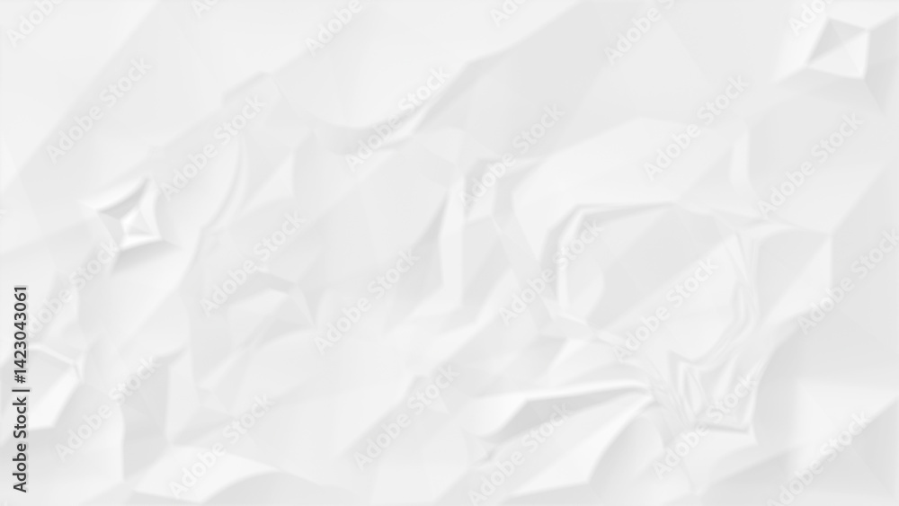 Fototapeta premium Crumpled White Paper Texture Background, Wrinkled and Folded Paper Surface