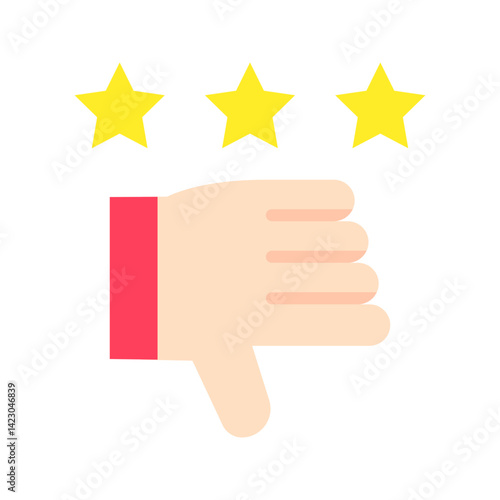 Bad Review icon vector image. Suitable for mobile apps, web apps and print media.