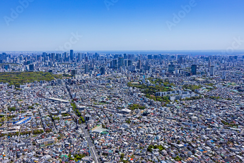 代々木上原上空より都市風景を望む・都市風景