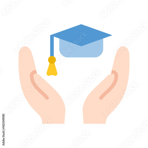 Education Right icon vector image. Suitable for mobile apps, web apps and print media.