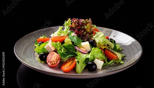 Wallpaper Mural Salad with vegetables on a black background
 Torontodigital.ca