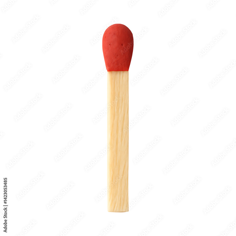 striking red matchstick stands tall, showcasing its vibrant head and wooden body striking red matchstick stands tall, showcasing its vibrant head and wooden body