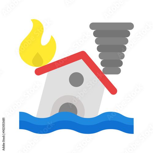Natural Disaster icon vector image. Suitable for mobile apps, web apps and print media.