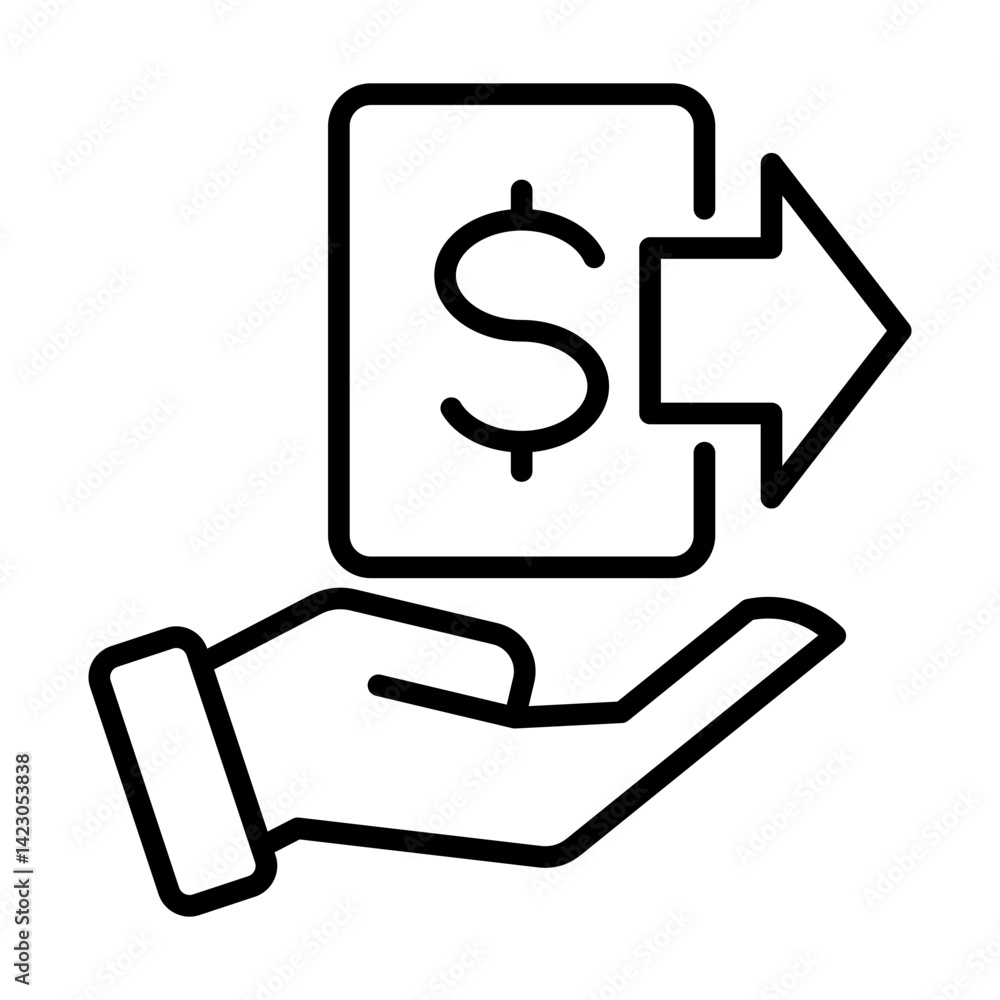 disbursement single icon disbursement single icon