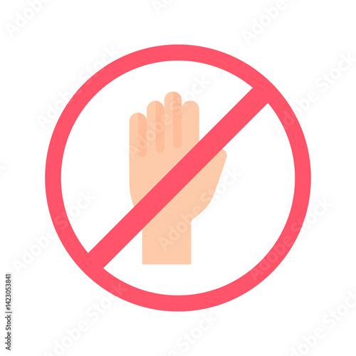 No Racism icon vector image. Suitable for mobile apps, web apps and print media.