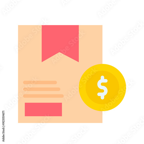 Package Cost icon vector image. Suitable for mobile apps, web apps and print media.