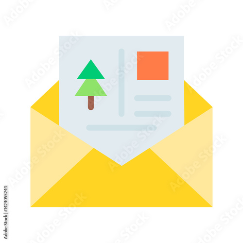 Free Download Postcard icon vector image. Suitable for mobile apps, web apps and print media. - GFXLoad
