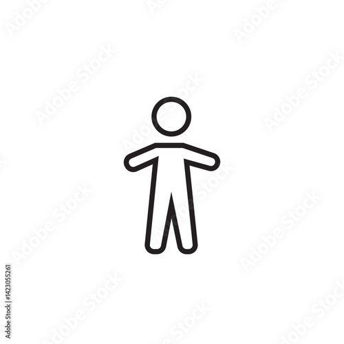person standing icon editable outline stroke vector eps