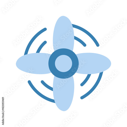 Propeller icon vector image. Suitable for mobile apps, web apps and print media.