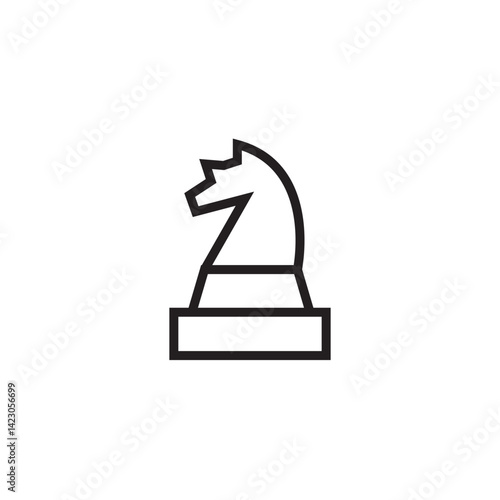 chess knight horse strategy concept icon editable outline stroke vector eps